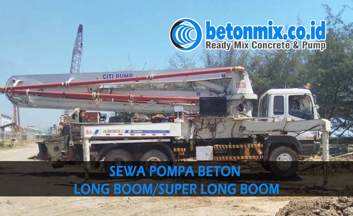 harga sewa pompa beton long boom